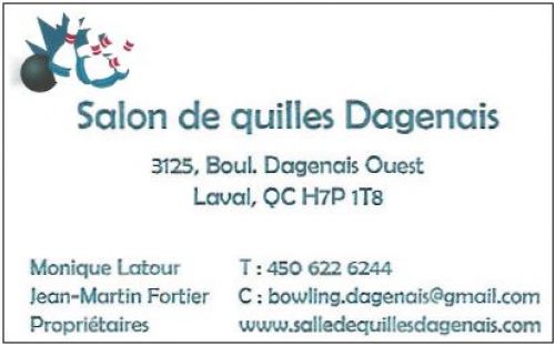 Salon de quilles Dagenais à Laval